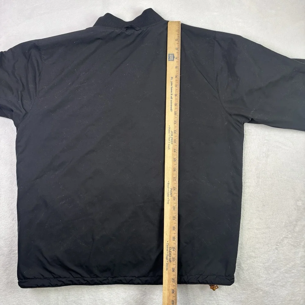 North Face Jester Reversible Quilted Brown Black Long Sleeve Full Zip Jacket LG